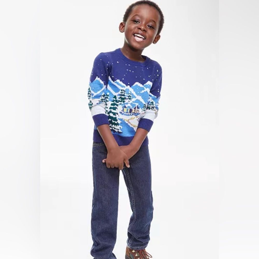 Holiday Lane Boys Snowy Town Sweater